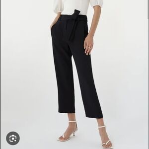 Aritzia Wilfred Tie-front Pant black size 6 no belt